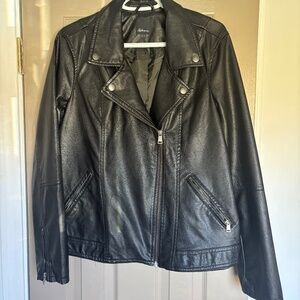 Reitmans Black Leather Jacket